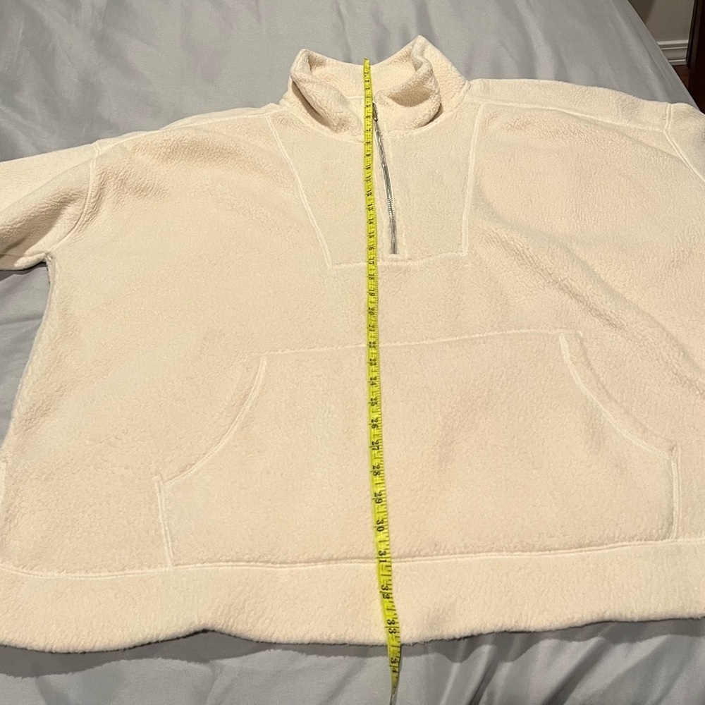 Old Navy Cream Fleece Quarter-Zip​ - Picture 4 of 9